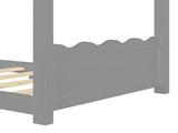 Twin House Floor Bed with Support Slats, Solid Wood House Bed Frame for Kids, No Box Spring Needed W1580P387838