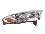 Left Driver Side Chrome Headlight Assembly Headlamp Replacement for Ford Transit Connect 2014-2018 49087411