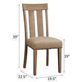 Beige and Maple Open Back Side Chairs B062P186532