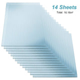 ZUN 14 Pieces Set 2' Polycarbonate Panel,Twin-Wall Polycarbonate Sheets Waterproof UV W2505P151779