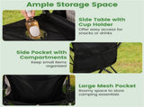 Oversized Foldable Camping Chair with Side Table & Cup Holder, 330 LBS Capacity for Outdoor 56987289