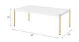 Otrac White & Gold Finish Coffee Table B2726P288769