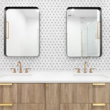 ZUN Wall Mirror 24x36 Inch Black Rectangular Mirror Metal Framed Mirror Vanity Mirror Dressing Mirror, W1435P151589
