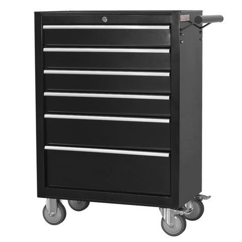 ZUN 6-Drawer Rolling Tool Chest Cabinet, Large Capacity Metal Tool Box with Wheels and Locking, Roll 09095142