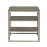 Padena Metal Frame Wood Living Room End Table with Shelf T2574P164788