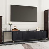 ZUN 70"-90" Extendable TV Cabinet, Modern Entertainment Center with Storage and Adjustable Shelves, W1435P190369