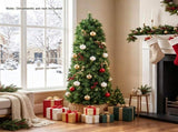 5FT Narrow Pencil Artificial Christmas Tree , Pre-Lit Warm White LEDs, Flame-Retardant PVC, Easy 06276303