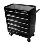 ZUN 5 Drawer Tool Chest, Tool Storage Cabinet for Garage Storage with 4 Wheels and Locking System, BLACK W1102107322