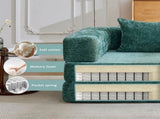 Compression Sofa,Convertible Floor Sofa Bed with Fixed-Shape Frame,Single Seater Boneless Modular 80305755