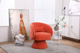 Swivel Accent Chair Armchair, Round Barrel Chair in Fabric for Living Room Bedroom W1361101778