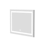 ZUN 40 x 32 Inch Frameless Rectangular LED Bathroom Vanity Mirror with Touch Sensor, Anti-Fog, and 3 21S0301-40