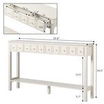 ZUN [Replace code:71522742]Long Console Table Entryway Table with Different Size Drawers and Bottom 79017046