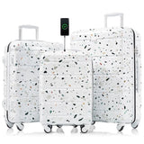 Luggage Set of 3, 20-inch with USB Port, Airline Certified Carry-on , ABSPC Hard Shell N726P264892W