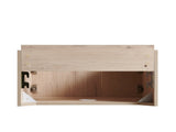 24" MURI White Oak Woodgrain Plywood Cabinet with Double Doors, NO Basin and Top, NO Faucet and Sink W2615P479144