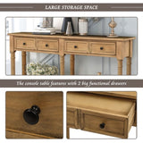 ZUN Console Table Sofa Table Easy Assembly with Two Storage Drawers and Bottom Shelf for Living Room, 04824171