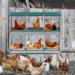 ZUN Chicken Nesting Box, 6 Room Metal Nesting Boxes for Chicken,Galvanized steel Nesting Boxes for W1422P246452