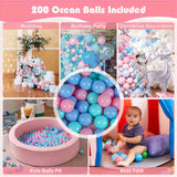 42 Inch Kids Round Foam Ball Pits with 25D Sponge Filling and Washable PU Cover 06215711