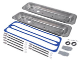 Black Aluminum Short Finned Valve Cover w/ Gasket Fits for SBC 1987-1997 Small Block Chevy 5.0L 5.7L 81732801