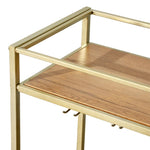 ZUN Bar Serving Cart Gold 99092502