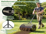 24" Lawn Topdressing Spreader with 0.75"0.5" Mesh, Compost Spreader for Soil Sand Fertilizer Black 21919804