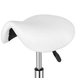 Saddle Stool Ha Ha Feet Rotation Bar Stool White 60290165