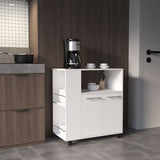 Eldon Two-Door Kitchen Base Cabinet Cart with four Shelves, Side Shelves, Cabinet, Kitchen Storage B200P286941