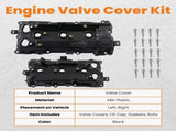 2pcs Valve Cover w/ Gasket & Cap Fit for Nissan Altima Pathfinder V6 3.5L 2015-2018 33300139