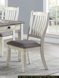 Antique White Finish Dining Side Chairs Set of 2pc Fabric Upholstered Casual Style Dining Room B01165226