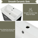 21.8 inch Bathroom Vanity with Sink, Wall Mounted Floating Cabinet, One big Drawer, Adjustable N759P292550B