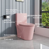1.1/1.60 GPF Dual-Flush One Piece Toilet, Water-Saving Elongated Comfort Height Floor Mounted, W3192P277861