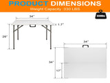 34" Blow Molding Foldable Square Table 60731932