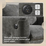 42*33" Single Sofa, Armchair with Wide Seat, Dual-port Charger, Pull-line & Tufted Design, N723P305133E