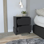 ZUN Luss Nightstand, Bedside Table with 2-Drawers B200P188870