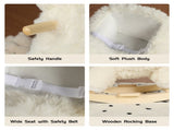 Kids Ride-On Rocking Horse Toy with Lullaby Song,Alpaca Rocking Toy with Hand Puppets and Safety 97286951