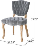 ZUN KD TUFTED CHAIR 61624.00GRYRUB