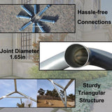 Carport Canopy 10x20 FT Heavy Duty Boat Car Canopy Garage with Removable Sidewalls and Roll-up 94799335