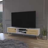Tv Stand A Magness, Living Room, White / Macadamia B092142843