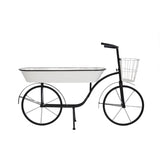 38.5x14.5x25.5" Black and White Bicycle Plant Stand Planter W2078P322018