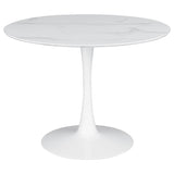 White 40-inch Dining Table B062P153723