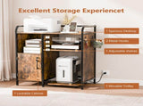 1 Cabinet Door 3-Layer Printer Rack P2 Particleboard Iron Pipes & Melamine Veneer Powder-Coated 68132661