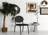 4-piece bar stools, faux leather dining chairs with waterproof surface and metal legs, easy to W2167P206039