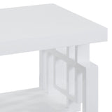 High Glossy White Rectangular End Table B062P153624