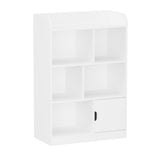 ZUN Kids Bookcase, Bookshelf with 6 Compartments, Shelves and Cube Organizer, for Bedroom Living Room 48428441