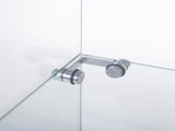 One Door Glass Cabinet Glass Display Cabinet with 3 Shelves, Black 97366684