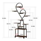 (Heart Shape) Plant Stand Indoor with Grow Lights, Tiered Indoor Plant Shelf, Metal Plant Flower W2641P323276