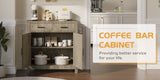 Kitchen Storage Cabinet, Modern Farmhouse Buffet Cabinet with Storage, Coffee Bar with Drawers and W2386P207776
