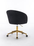 ZUN Hengming Golden foot office chair, modern armchair, height adjustable, rotary cosmetic chair, for W212131653