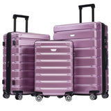 Hardshell Luggage Set 3 Piece, Durable ABSPC Travel Suitcase with Spinner Wheels for Men Women N730P245304I