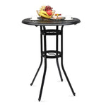 ZUN 32*32*41" Outdoor Patio Cast Aluminum Round Bar Table 49406903