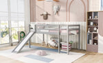 ZUN Loft Bed with Slide, Multifunctional Design, Twin 99922595